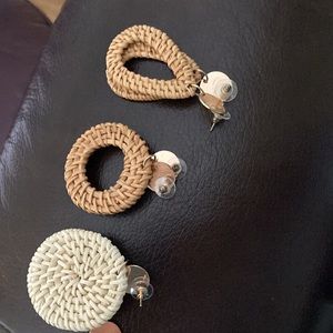 3 Straw Earrings